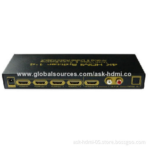 Hot sale 4K HDMI splitter, 1x4 with EDID (3D 4K ADV) setting with best price